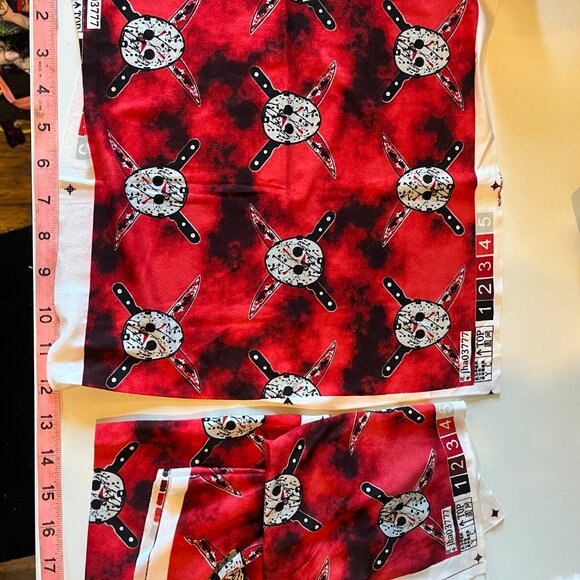 23pc Horror MOvie Scrap Fabric with Elastic Pieces - Picture 2 of 9